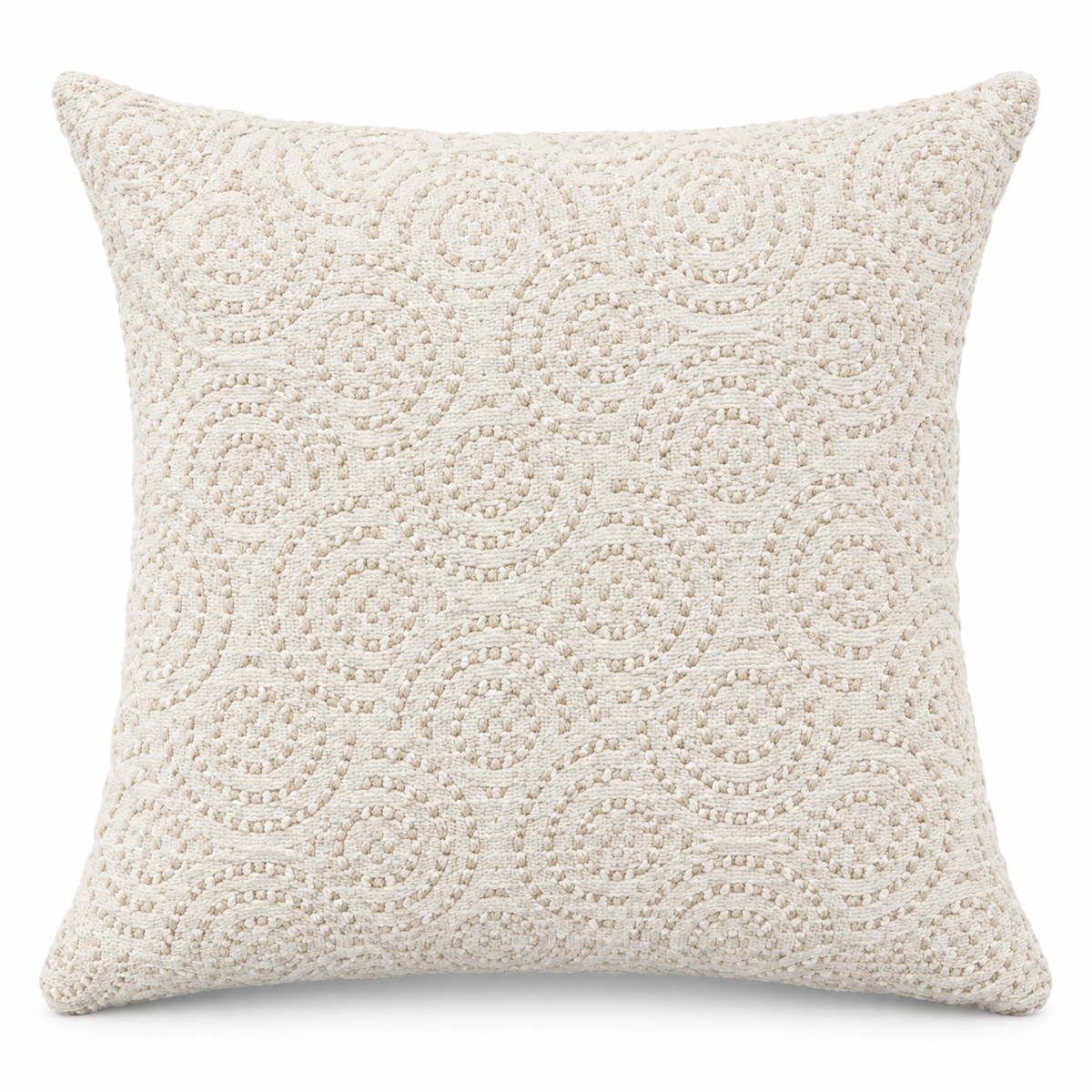 Ivory Orbit Cushion — orbit-pattern cushion in ivory | Belmont & Kensing
