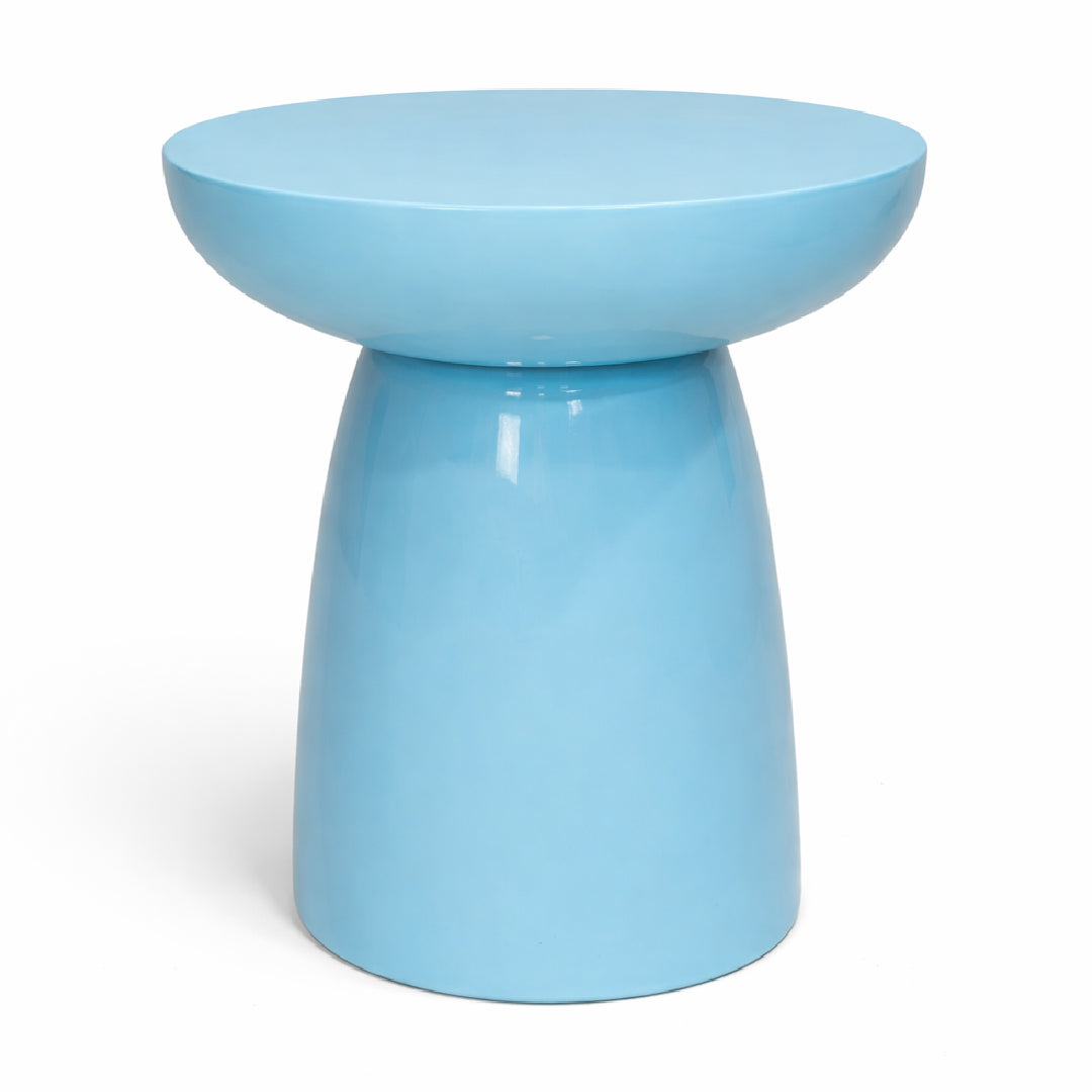 Pedestal Side Table – Mustard Yellow