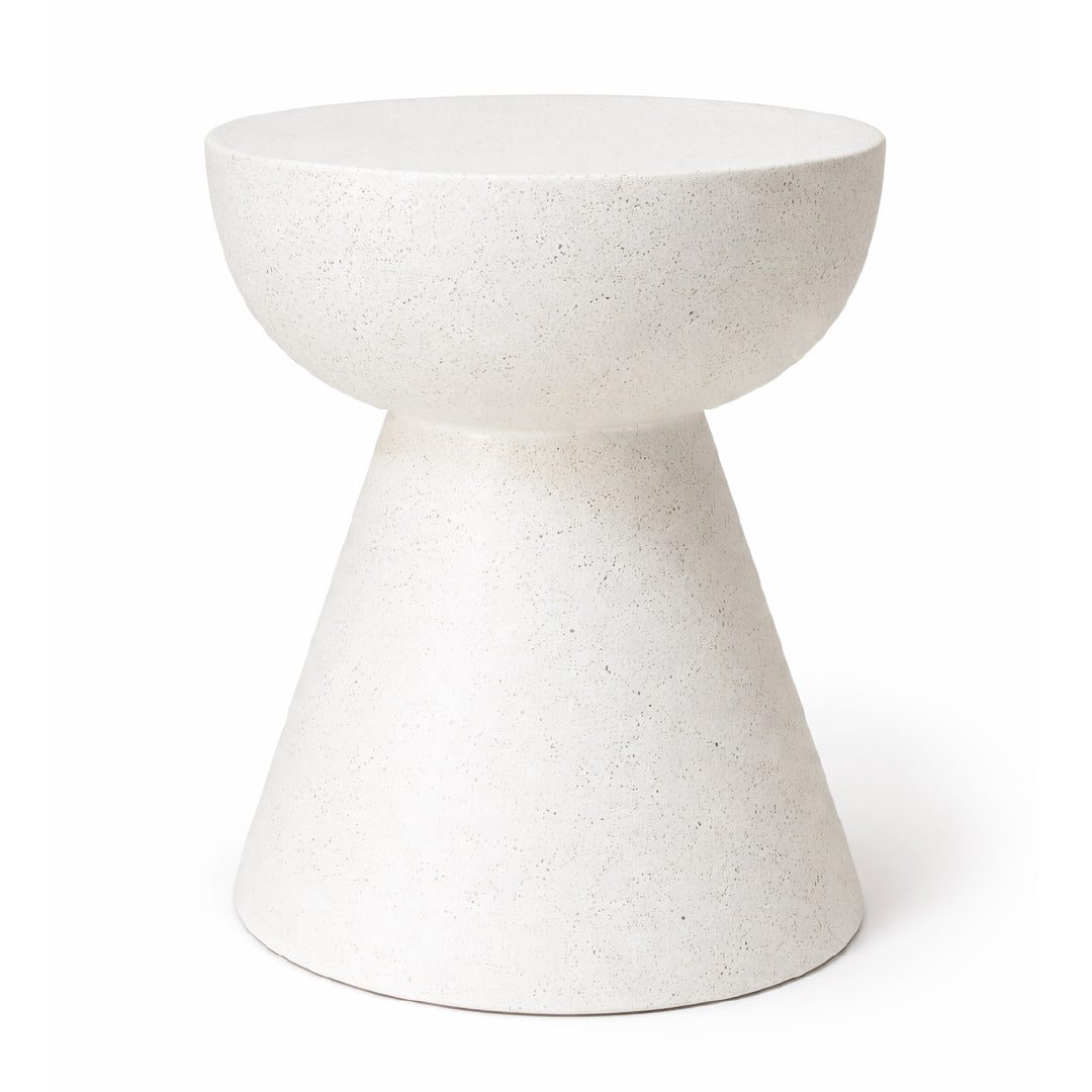 Pedestal Side Table – White