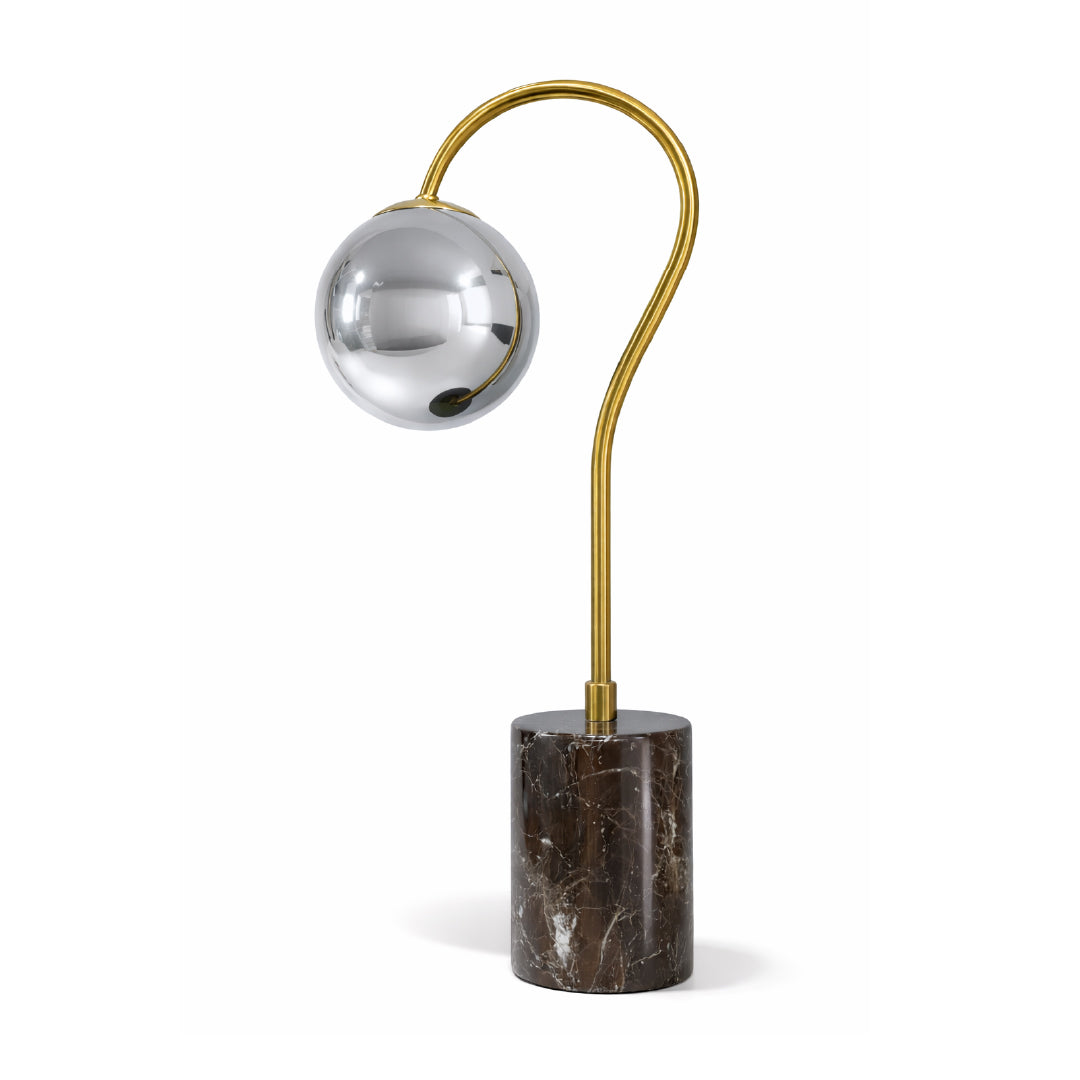 Globe Table Lamp – Silver & Black