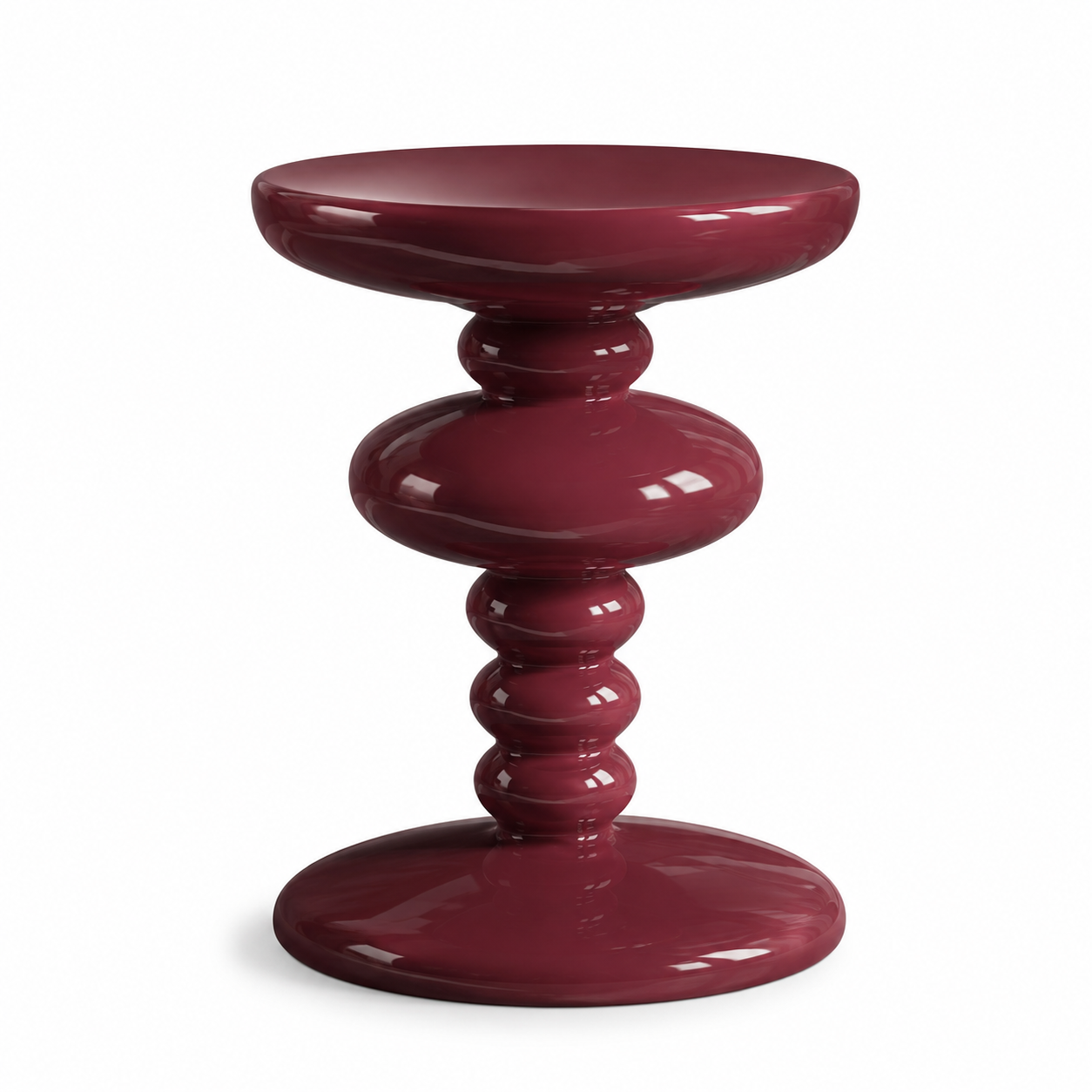 Bordeaux Beaded Pedestal Side Table
