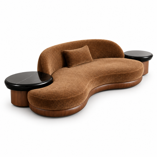 Sienna Sculptural Sofa Set — sofa with two side tables | Belmont & Kensing