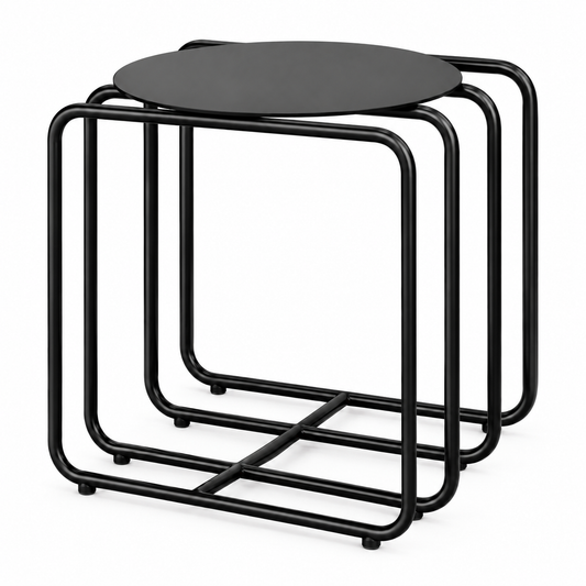 Wire Nesting Side Table — wire nesting side tables, front view | Belmont & Kensing