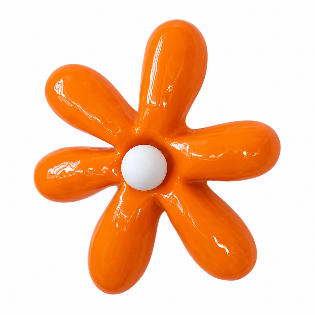 Bloom Ceramic Flower Wall Light — ceramic flower wall light, angled view | Belmont & Kensing