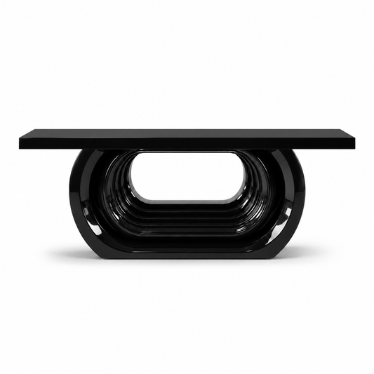 Bordeaux Ringed Console Table — ringed console table, alternate view | Belmont & Kensing