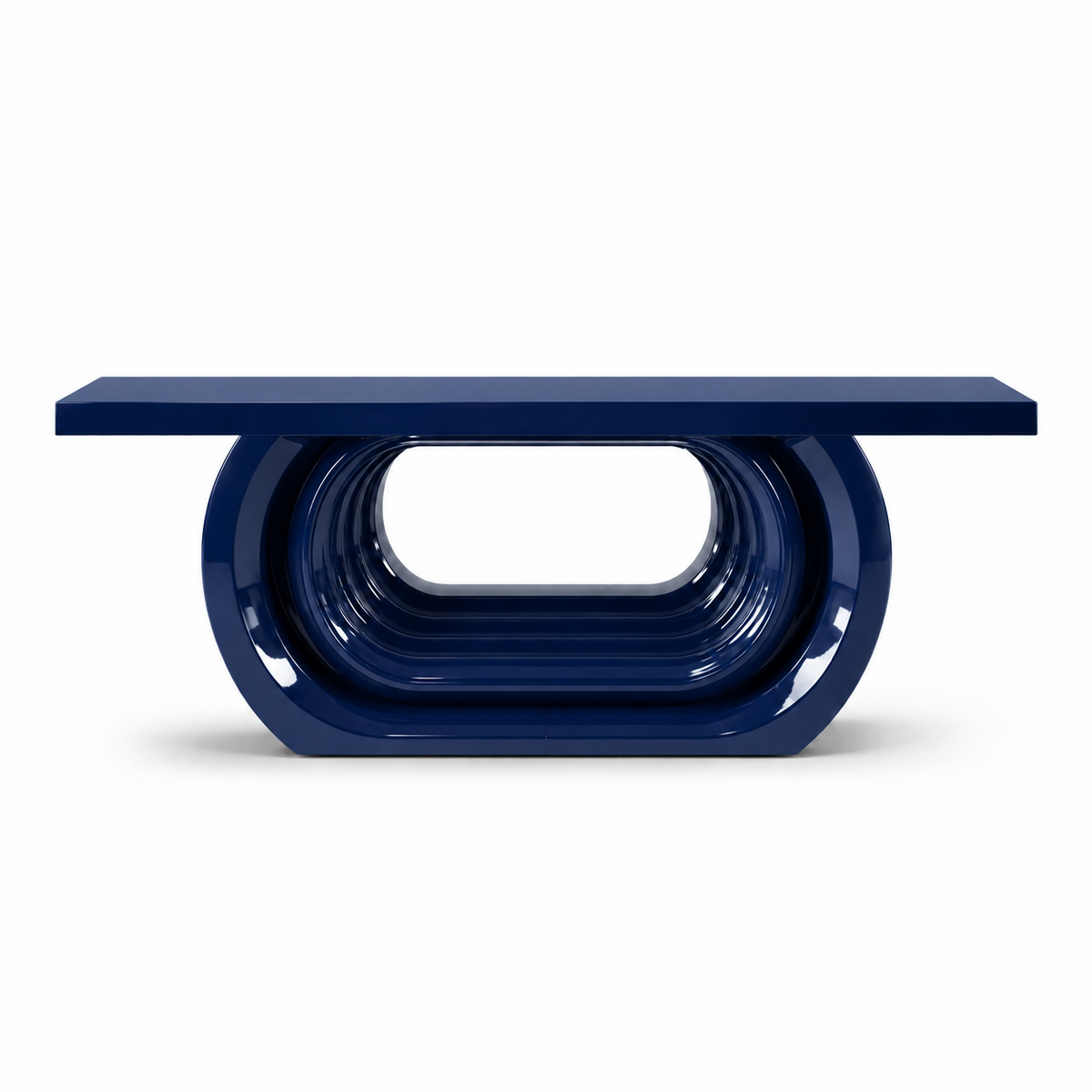 Bordeaux Ringed Console Table — ringed console table, side profile | Belmont & Kensing