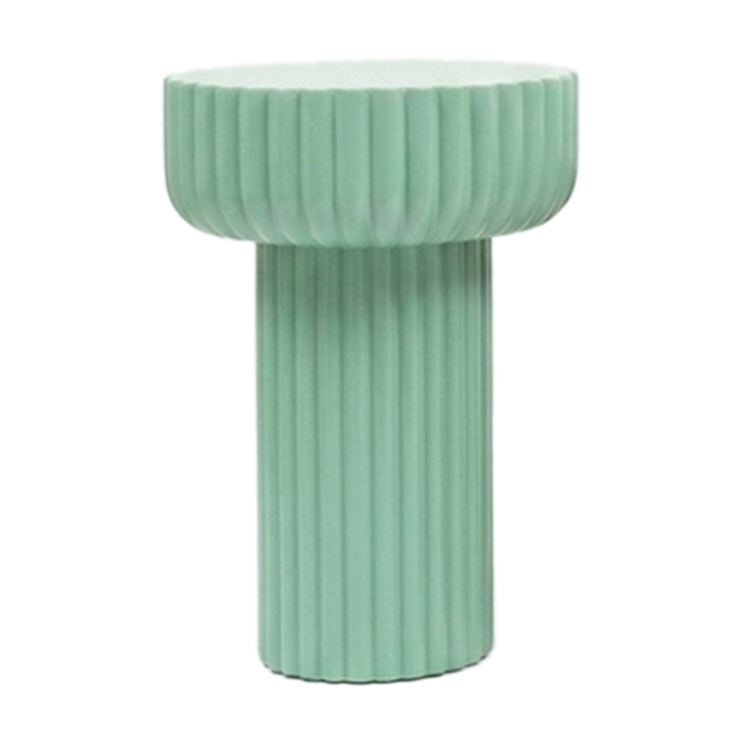 Sculptural Side Table – Sage Green
