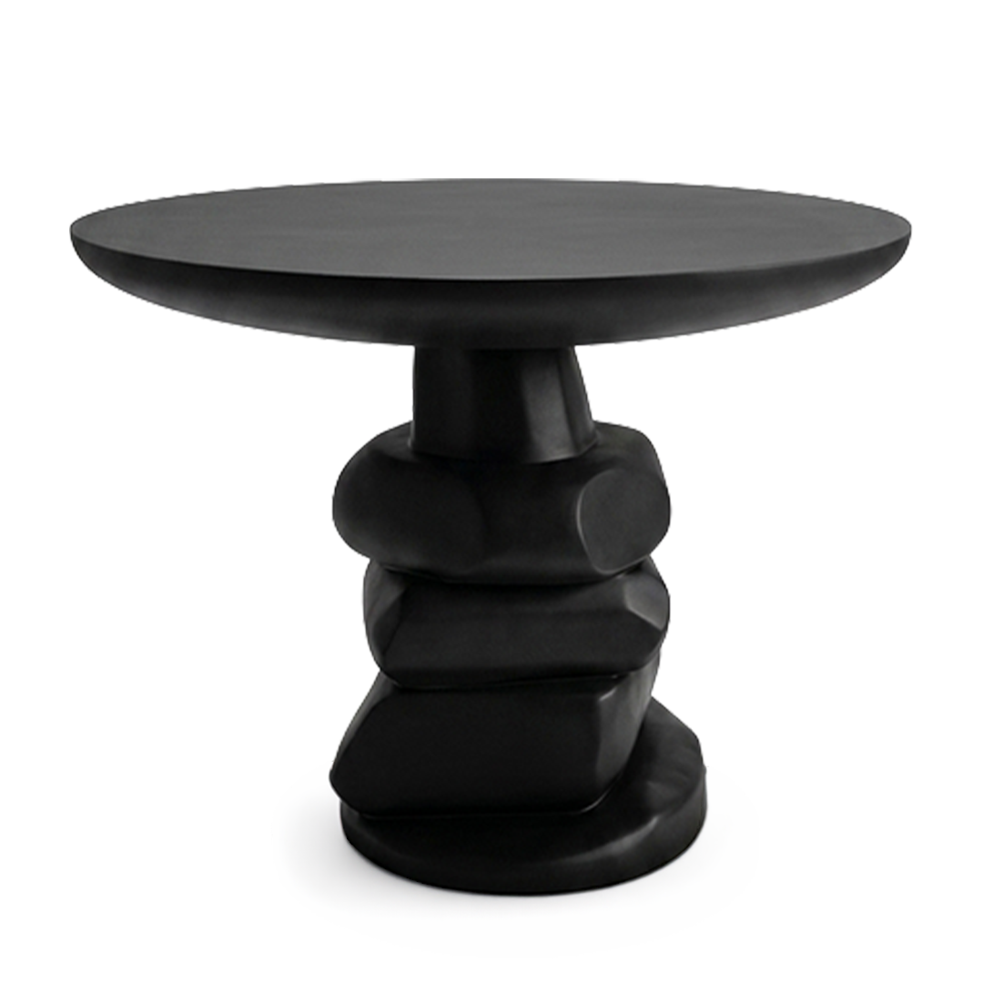 Round Pedestal Table – Charcoal