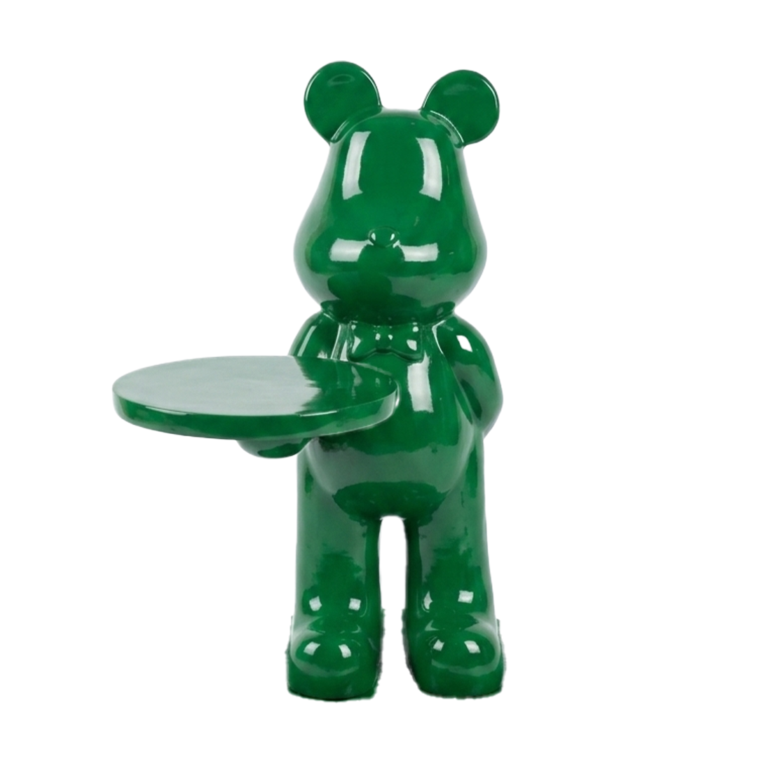 Bear & Tray Object – Emerald Green