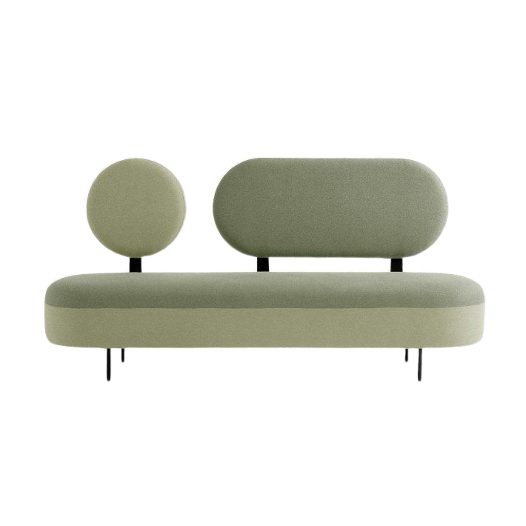 Pilo Upholstered Bench Sofa — sofa in sage | Belmont & Kensing