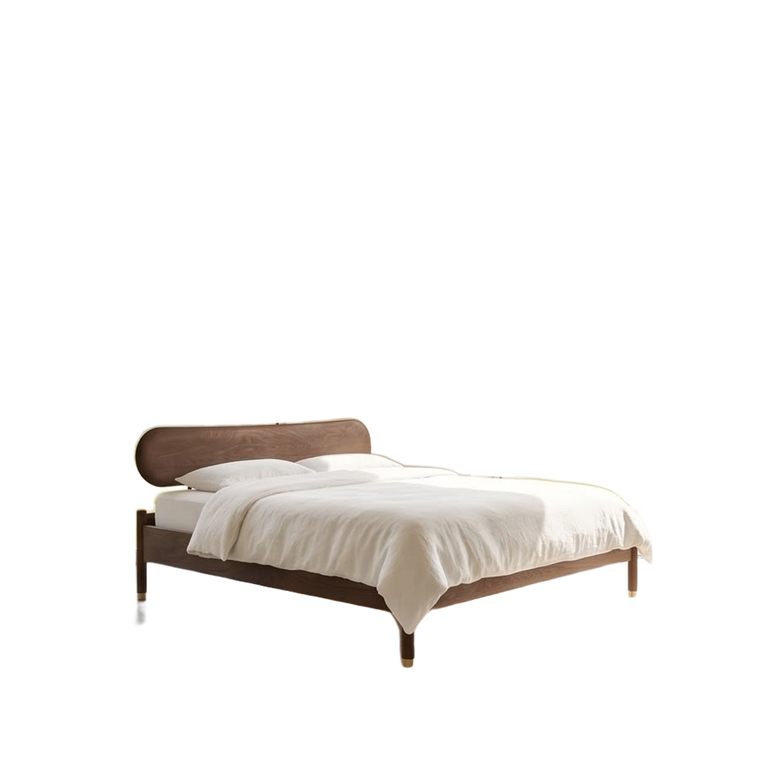 Bolster Platform Bed — platform bed in sand | Belmont & Kensing