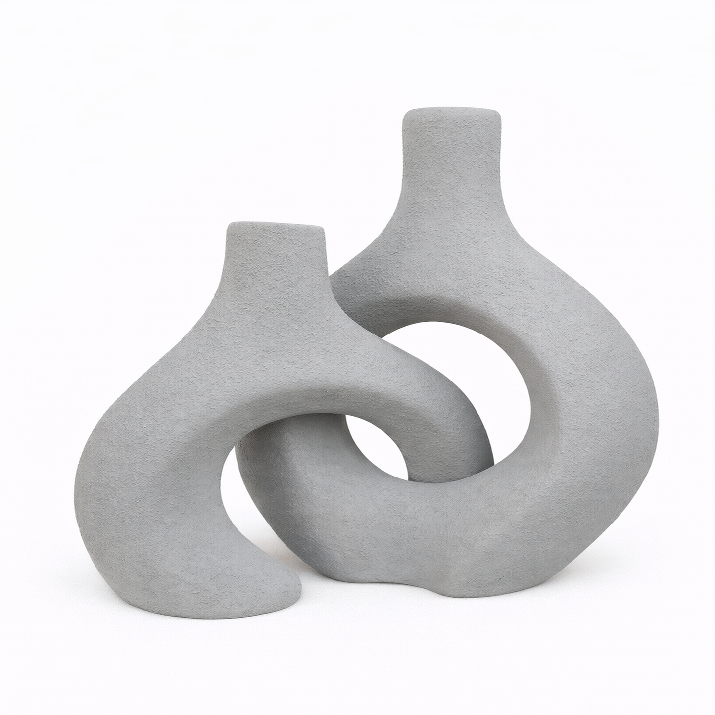 White Interlocking Rings Sculpture — Belmont & Kensing