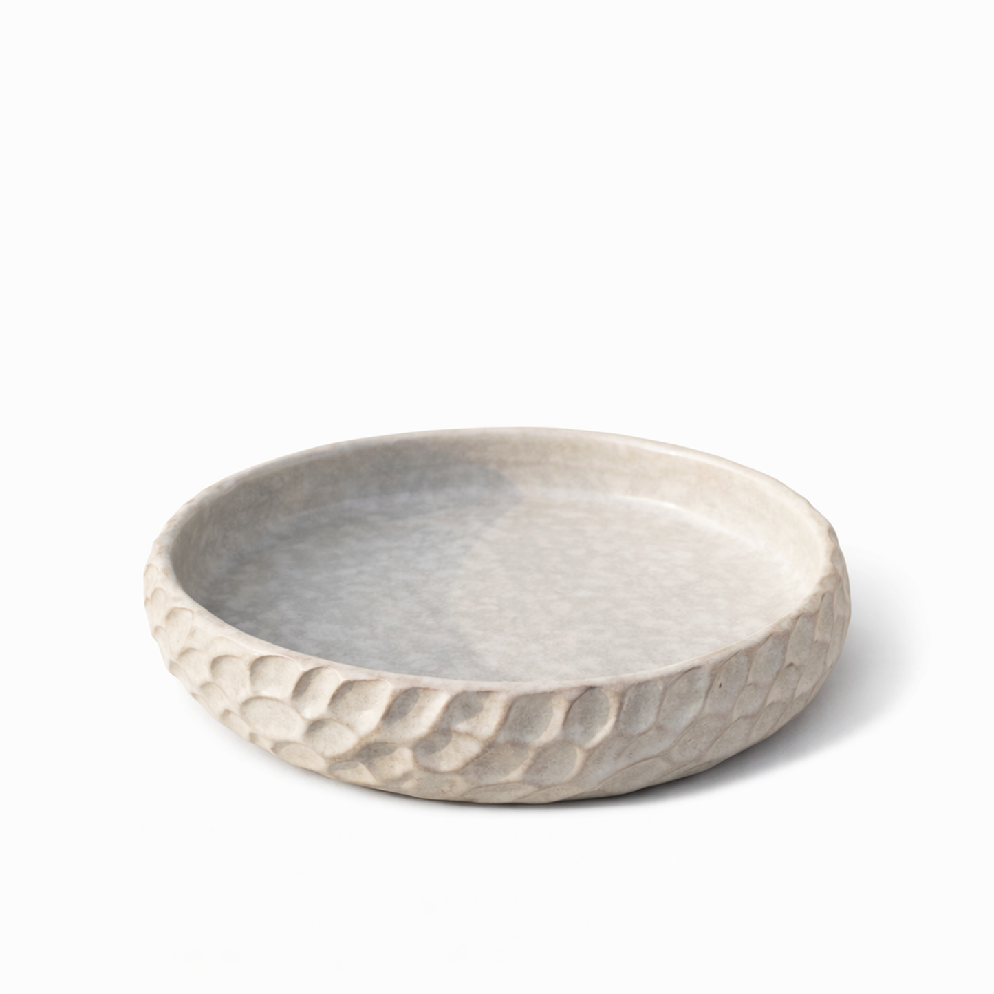 Grey Rope-Edge Stoneware Bowl — Belmont & Kensing