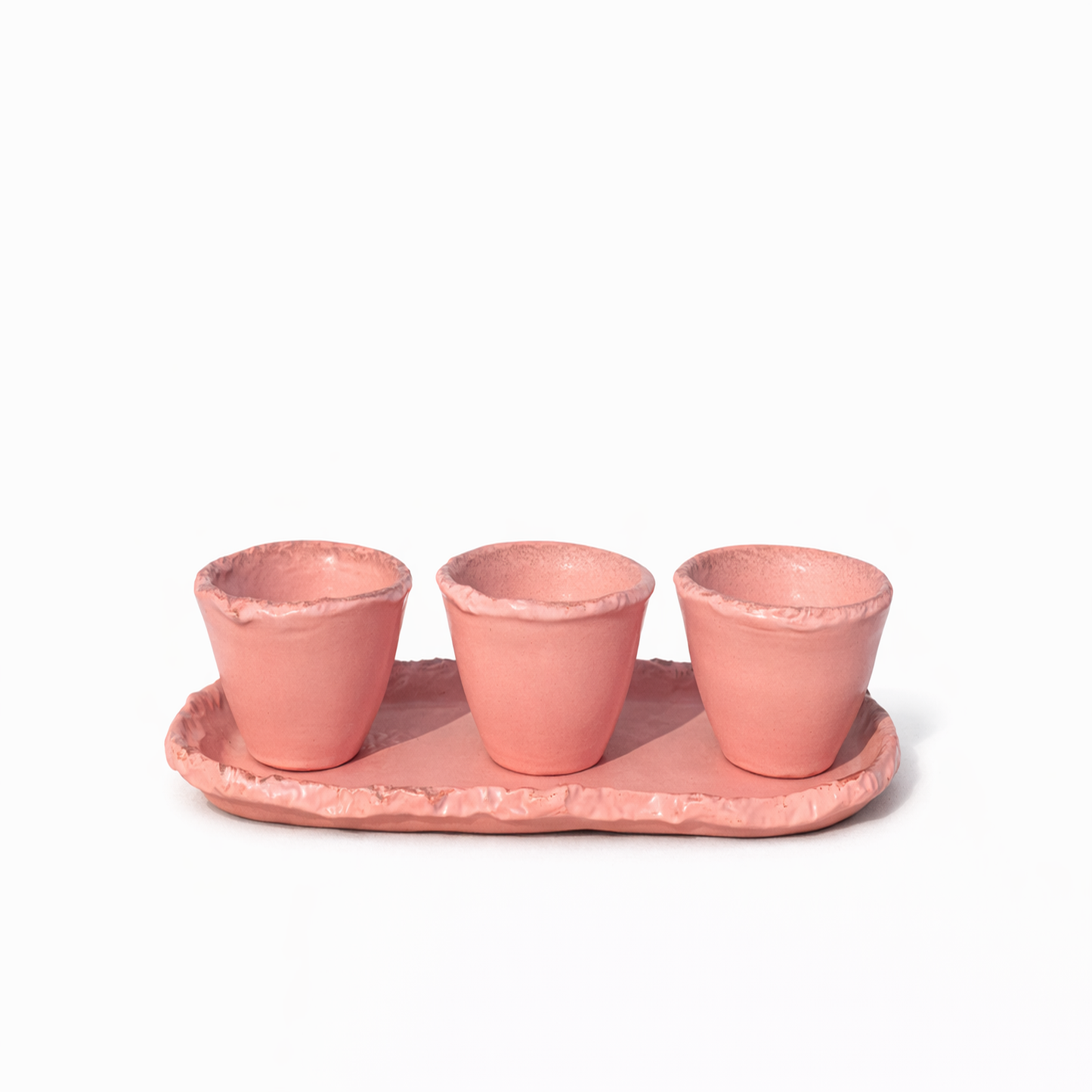 Pink Cup and Tray Set — Belmont & Kensing