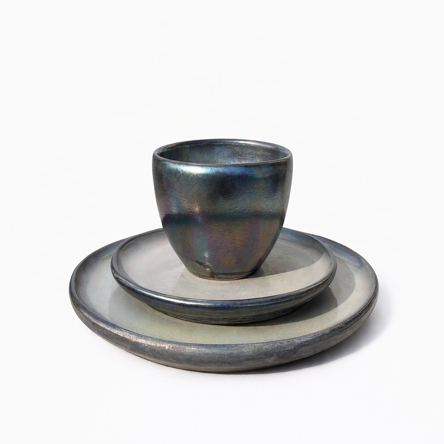 Blue Cup and Saucer Stack — Belmont & Kensing