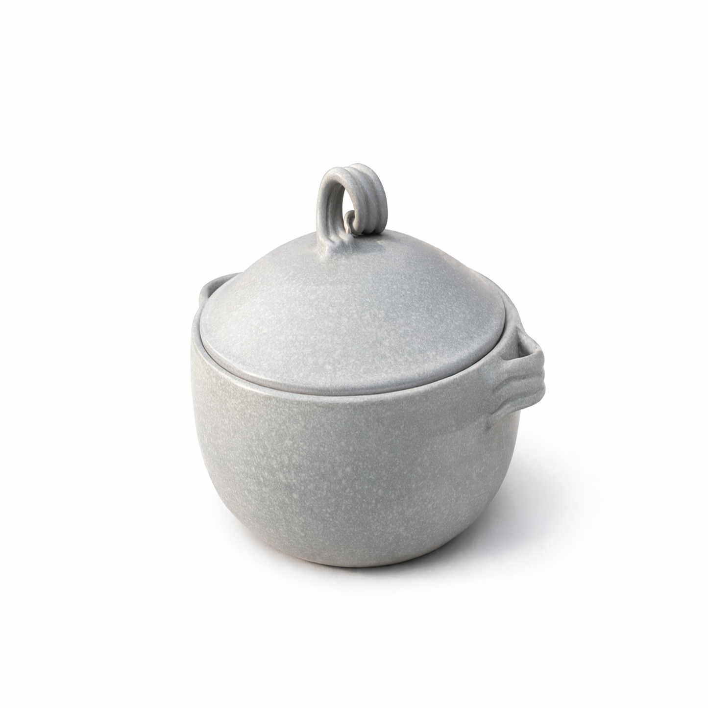 Lidded Stoneware Pot – Grey — Belmont & Kensing