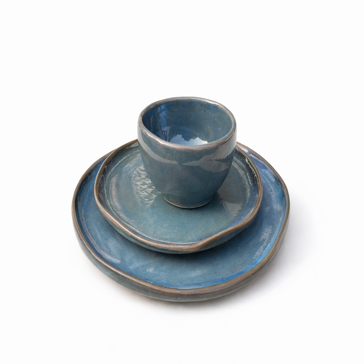 Blue Stacked Tableware Set — Belmont & Kensing