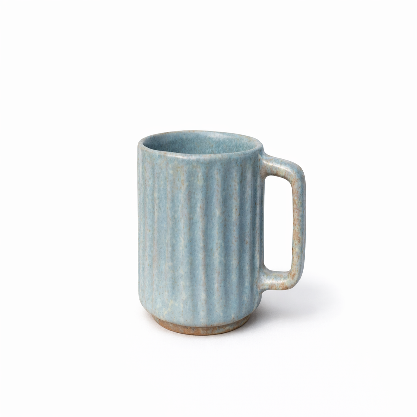 Light Blue Ribbed Mug — Belmont & Kensing