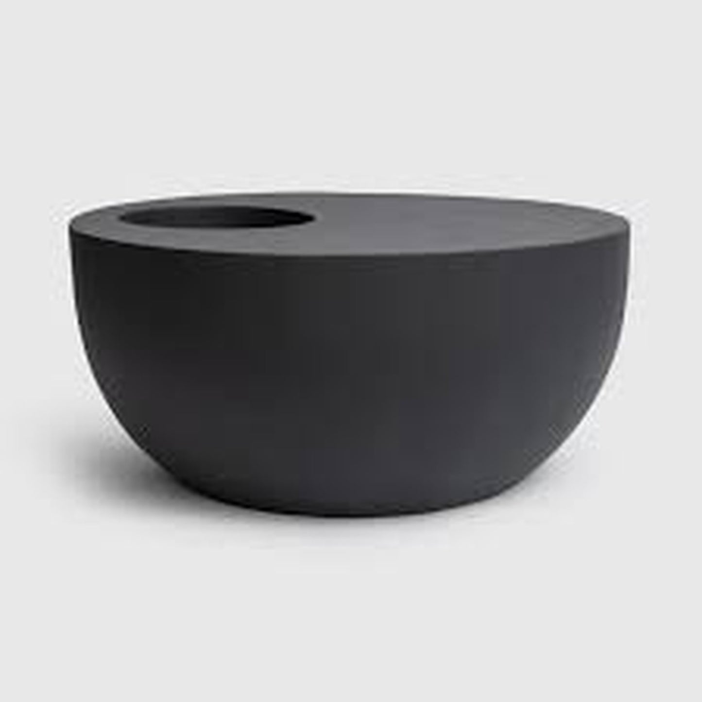 Belmont & Kensing black drinks coffee table — detail of the built-in drinks well
