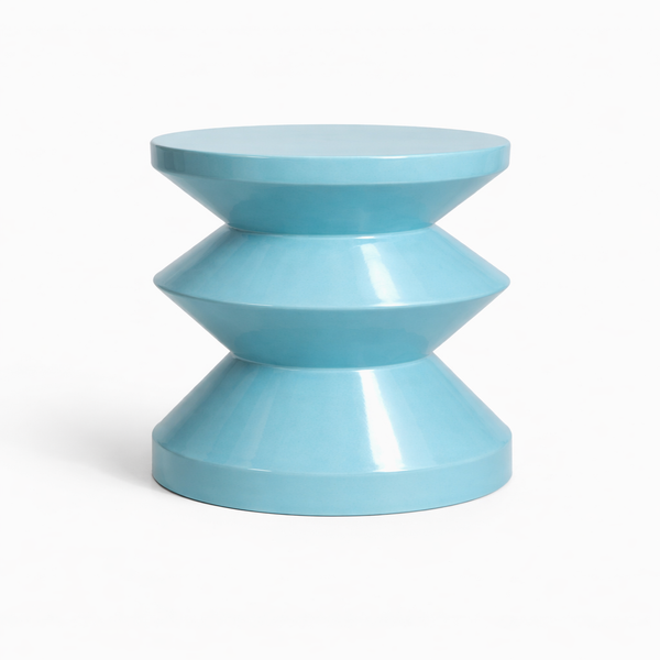 Belmont & Kensing side tables — cobalt blue sculptural side table