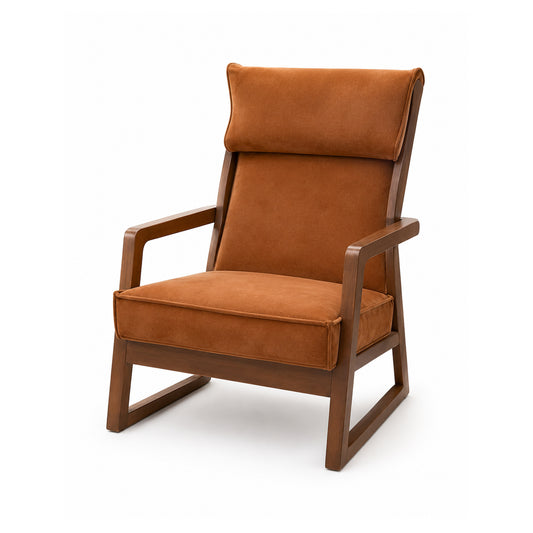 Cognac Wingback Chair