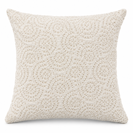 Ivory Orbit Cushion — orbit-pattern cushion in ivory | Belmont & Kensing