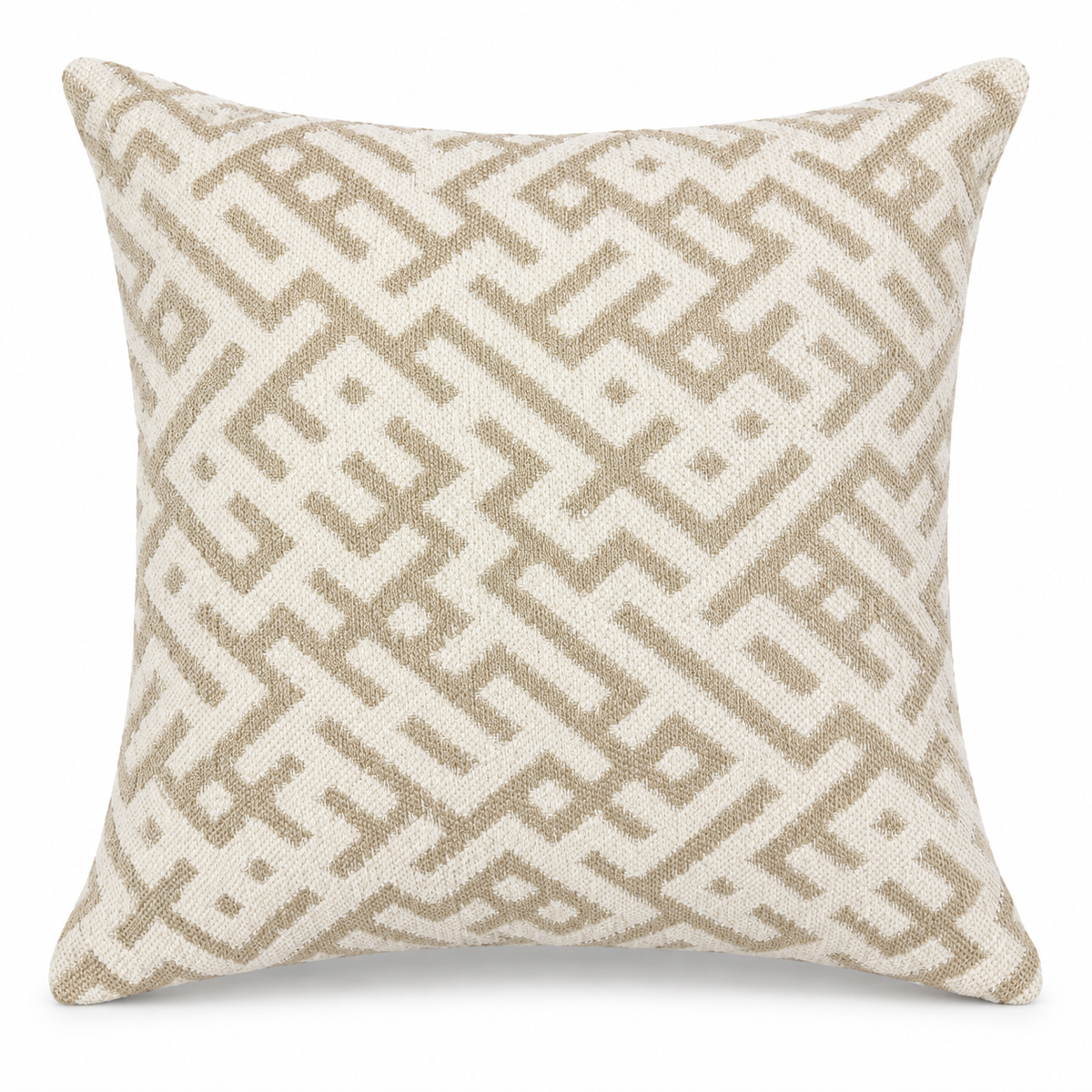 Arabica Maze Cushion — woven maze-pattern cushion | Belmont & Kensing