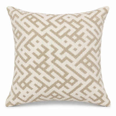 Arabica Maze Cushion — woven maze-pattern cushion | Belmont & Kensing