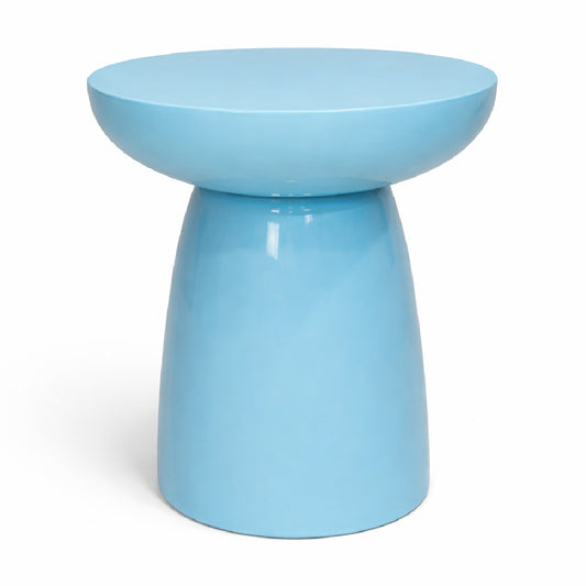 Pedestal Side Table – Mustard Yellow
