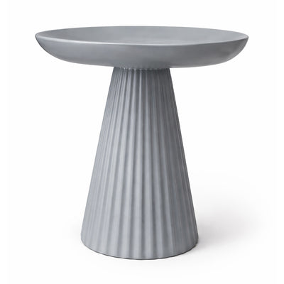 Ribbed Pedestal Table – White