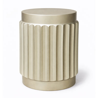 Ribbed Pedestal Table – Cream
