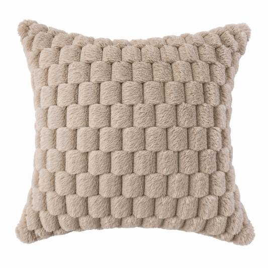 Sandstone Weave Cushion — woven-texture cushion in sandstone | Belmont & Kensing