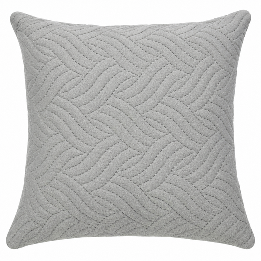 Grey Wave Cushion — wave-textured cushion in grey | Belmont & Kensing