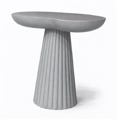 Fluted Pedestal Table – White