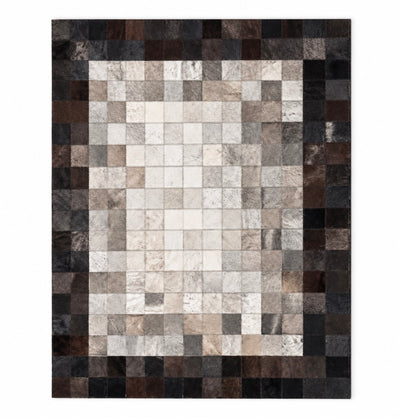 Mist Patchwork Rug — patchwork rug in pale grey | Belmont & Kensing