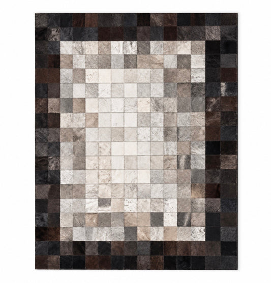 Mist Patchwork Rug — patchwork rug in pale grey | Belmont & Kensing