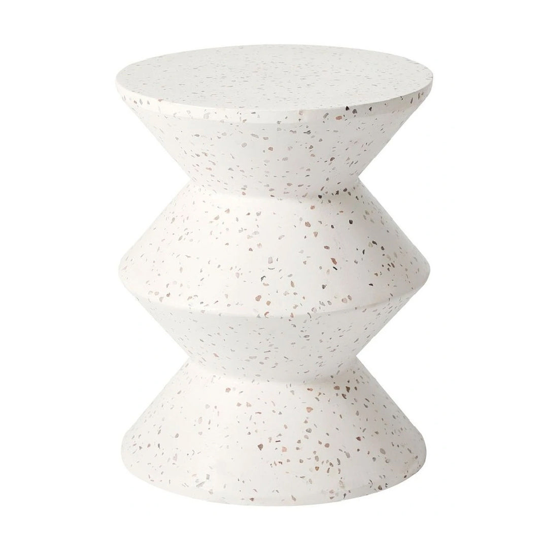 Terrazzo Pedestal Table – Speckled White
