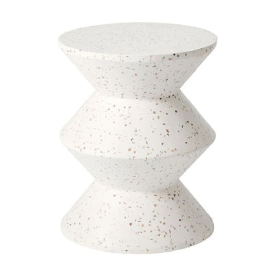 Terrazzo Pedestal Table – Speckled White