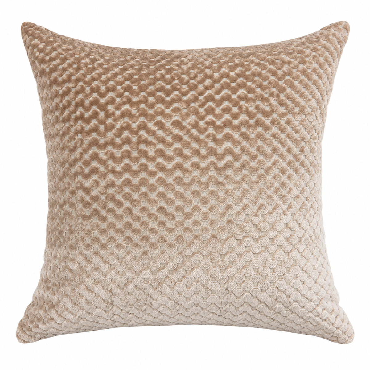Sand Ripple Cushion — ripple-textured cushion in sand | Belmont & Kensing