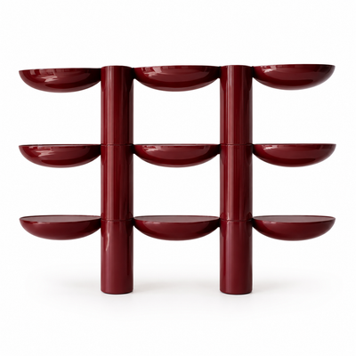 Modulo Bowl Shelving Unit – Burgundy