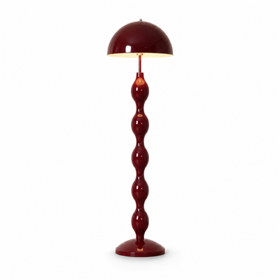 Colonna Scalloped Floor Lamp – Burgundy