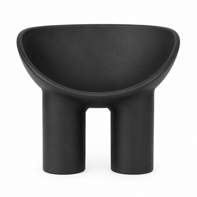Belmont & Kensing sculptural matte black accent chair