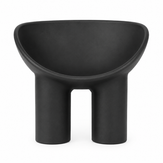 Belmont & Kensing sculptural matte black accent chair