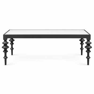 Bobbin Coffee Table — bobbin coffee table in white and black | Belmont & Kensing