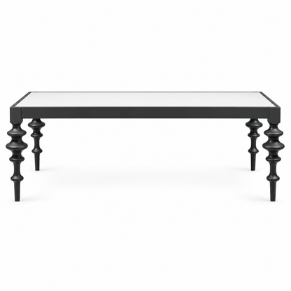 Bobbin Coffee Table — bobbin coffee table in white and black | Belmont & Kensing