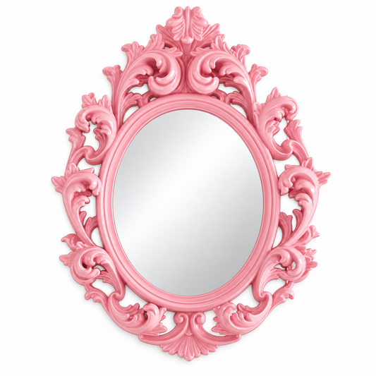 Baroque Oval Mirror — wall mirror in blush | Belmont & Kensing