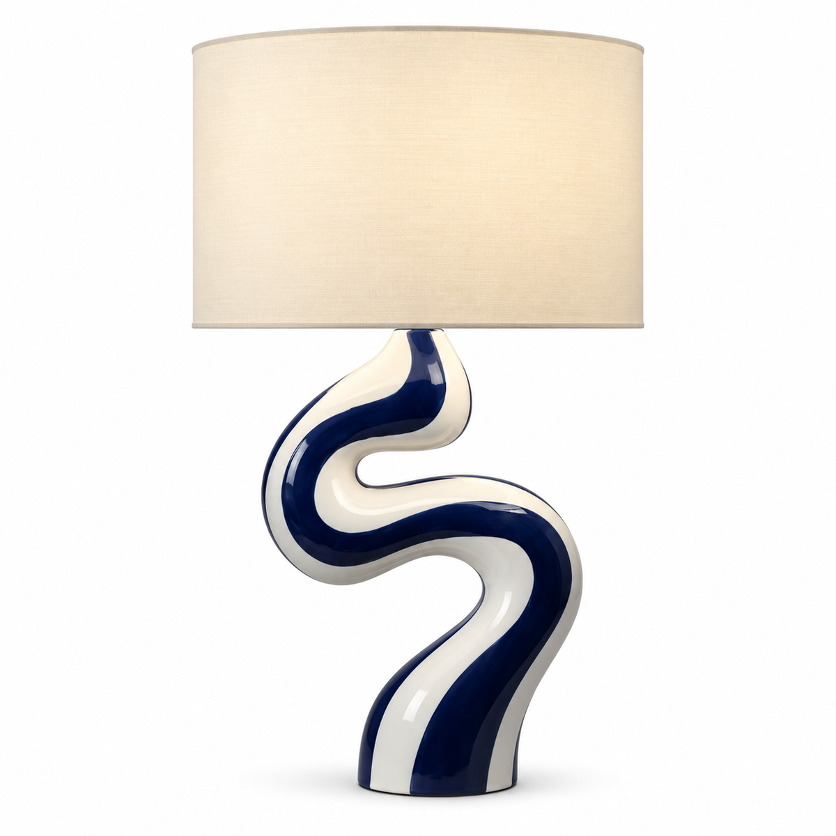 Ripple Glass Table Lamp — table lamp in cobalt glass | Belmont & Kensing