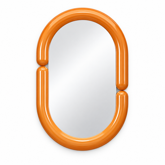 Oval Wall Mirror — wall mirror in amber | Belmont & Kensing