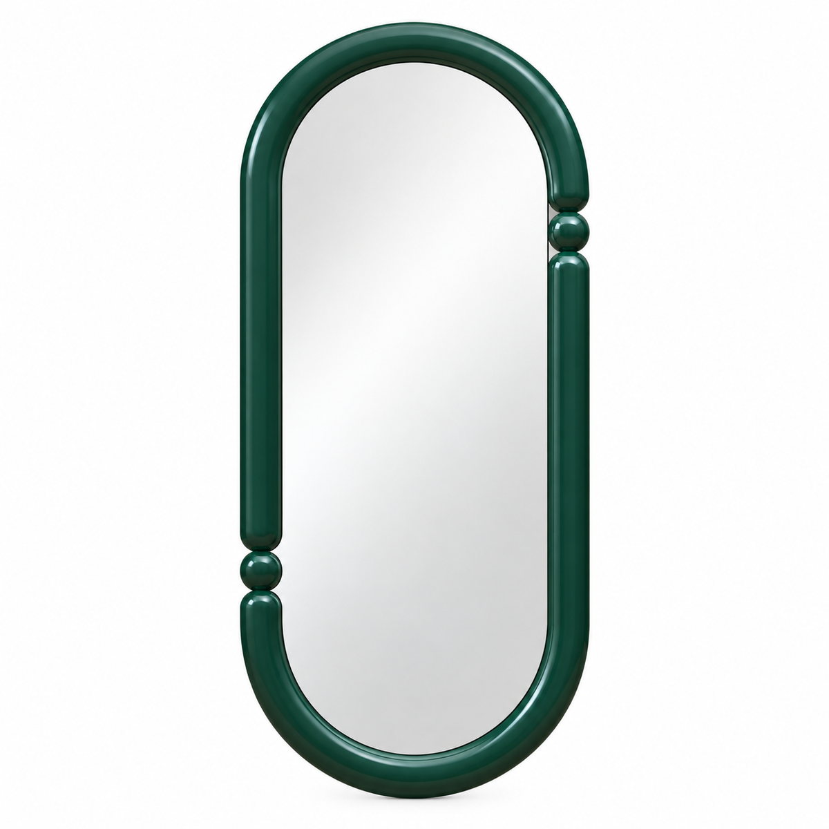 Oval Wall Mirror — wall mirror in forest green | Belmont & Kensing