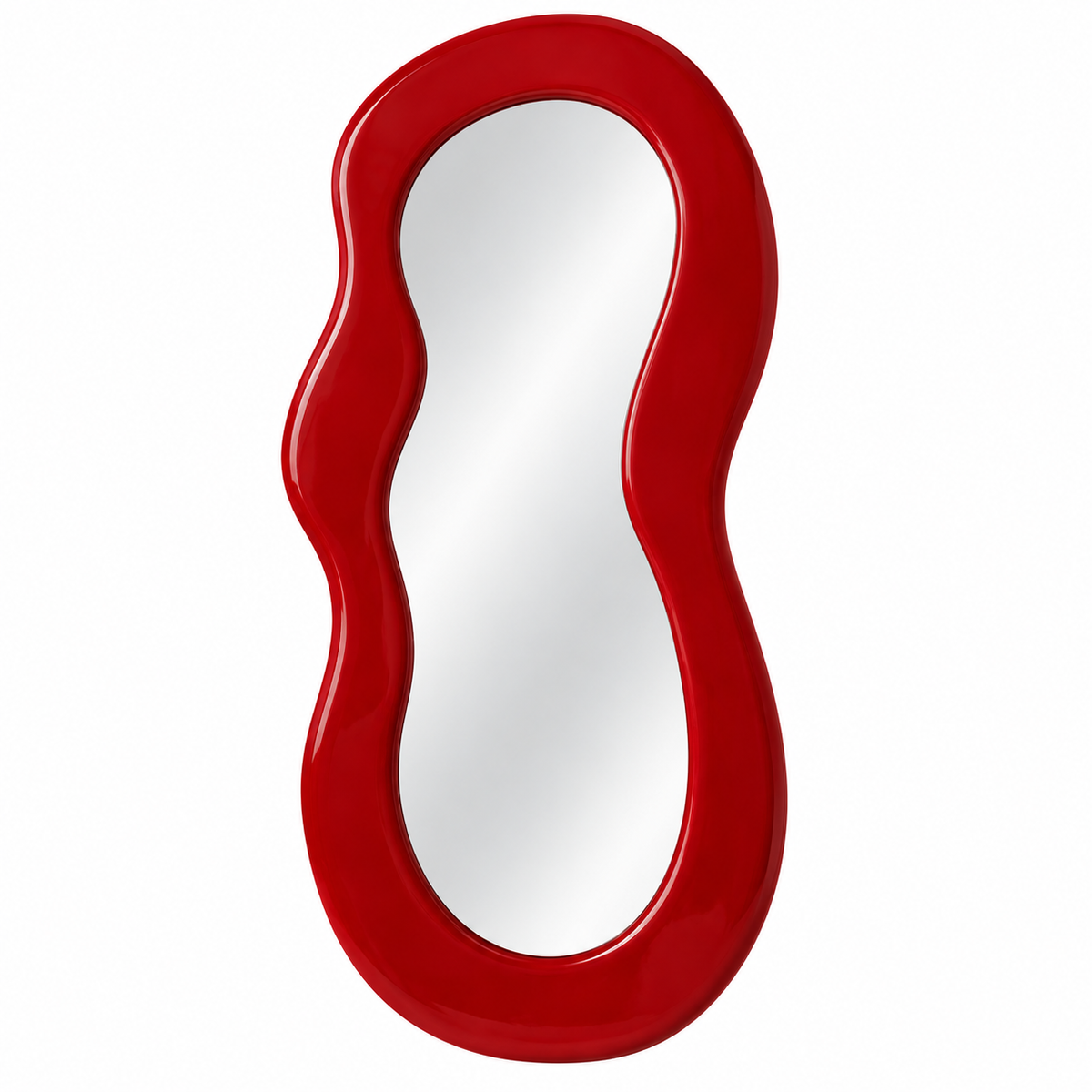 Wave Floor Mirror — floor mirror in oxblood | Belmont & Kensing